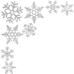 Snowflakes border PNG image-7526